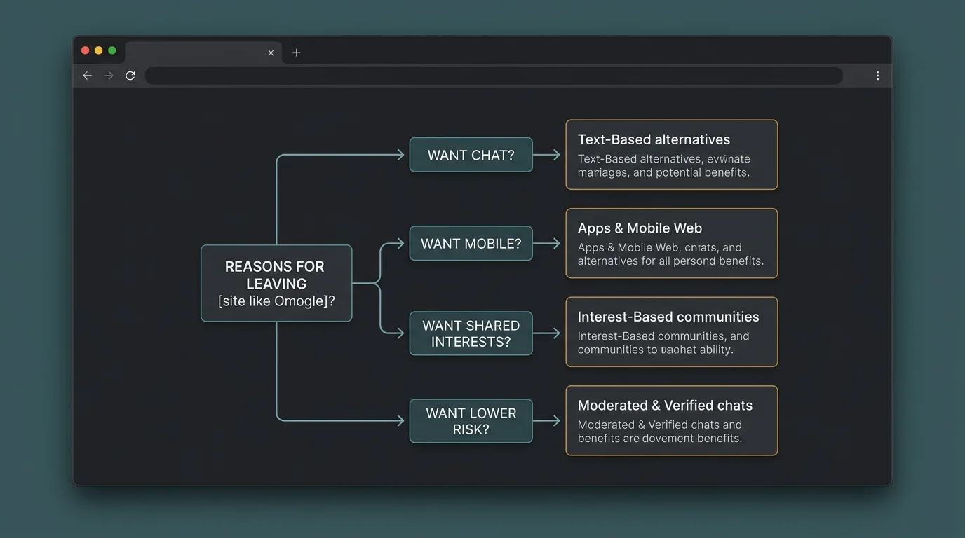 Decision tree for choosing sites like Omoggle