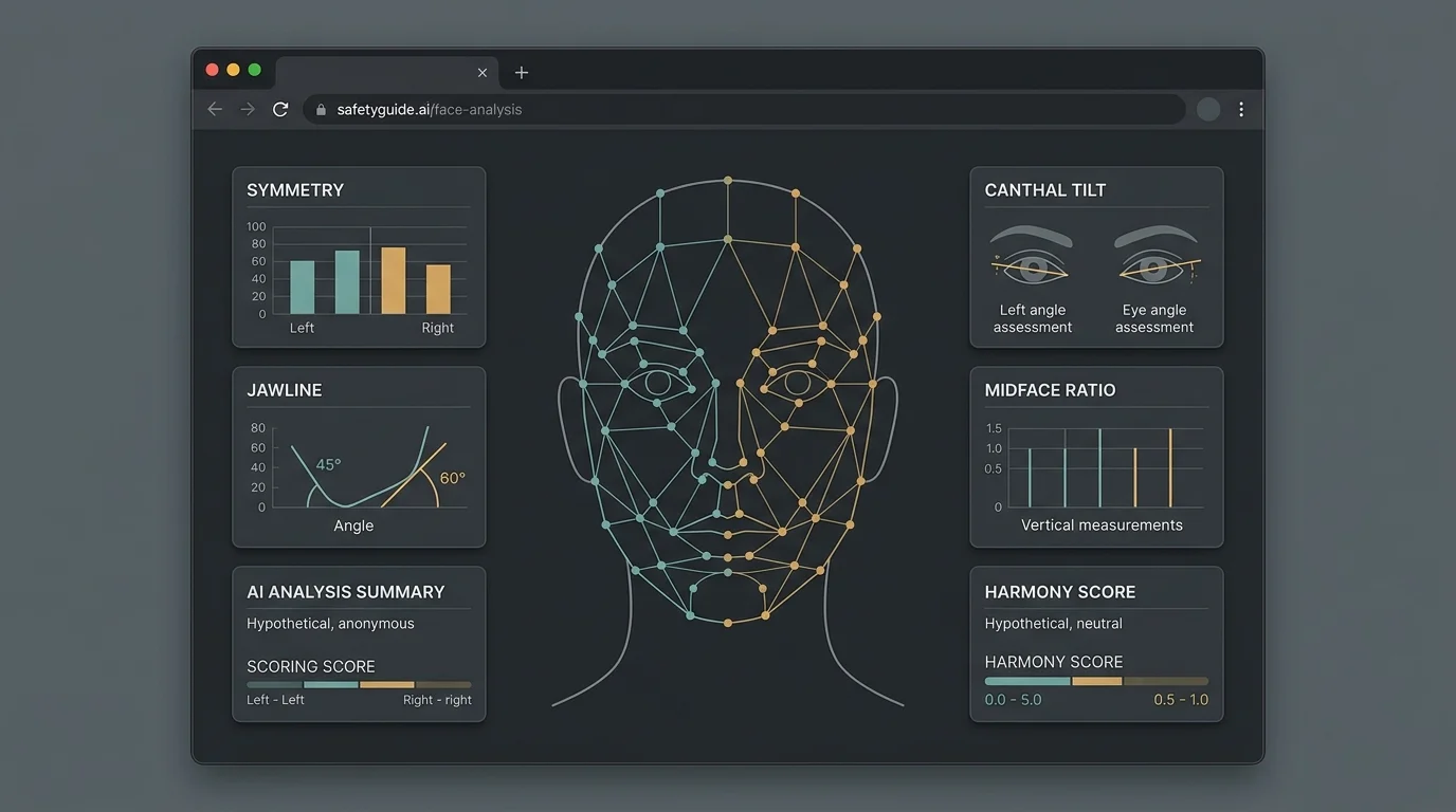 Omoggle mog battle AI face mesh metrics visualization