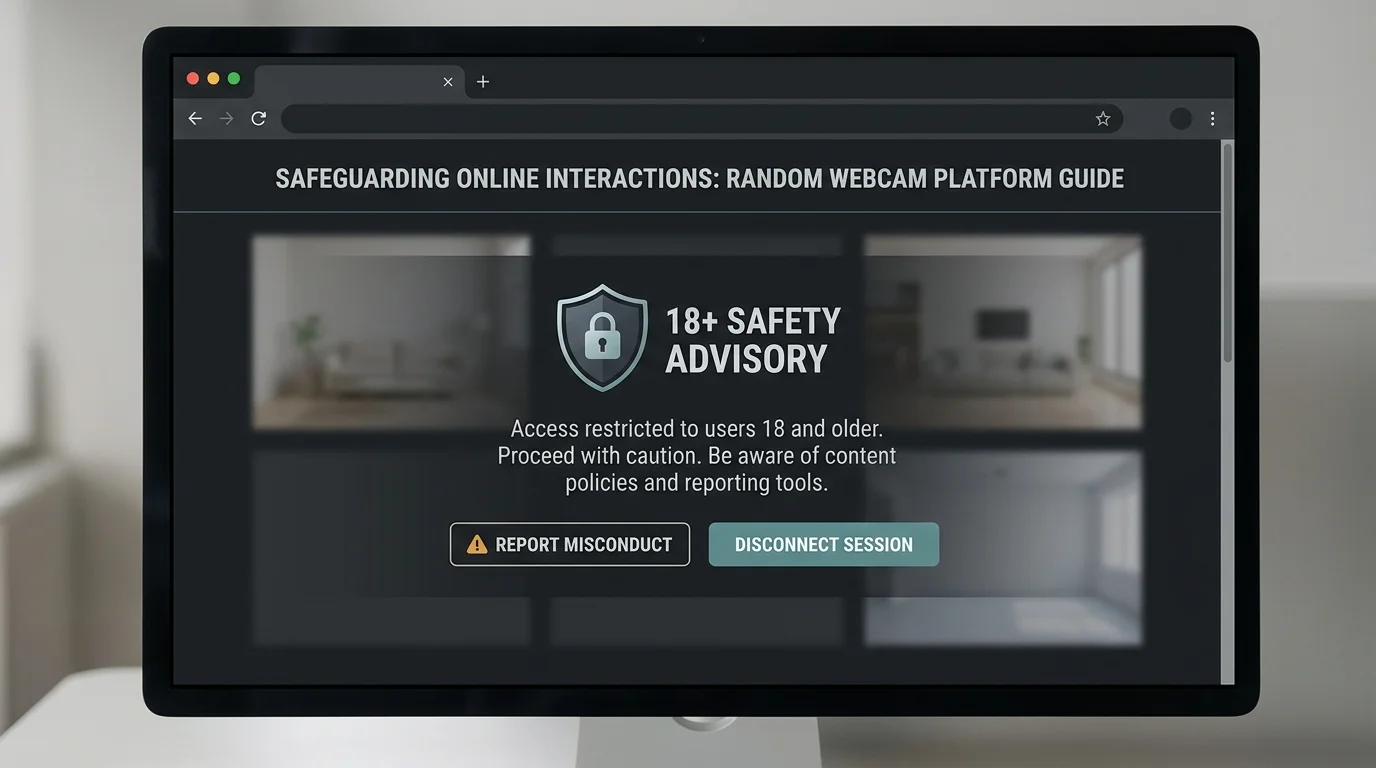 Omoggle safety warning about 18 plus random webcam matching